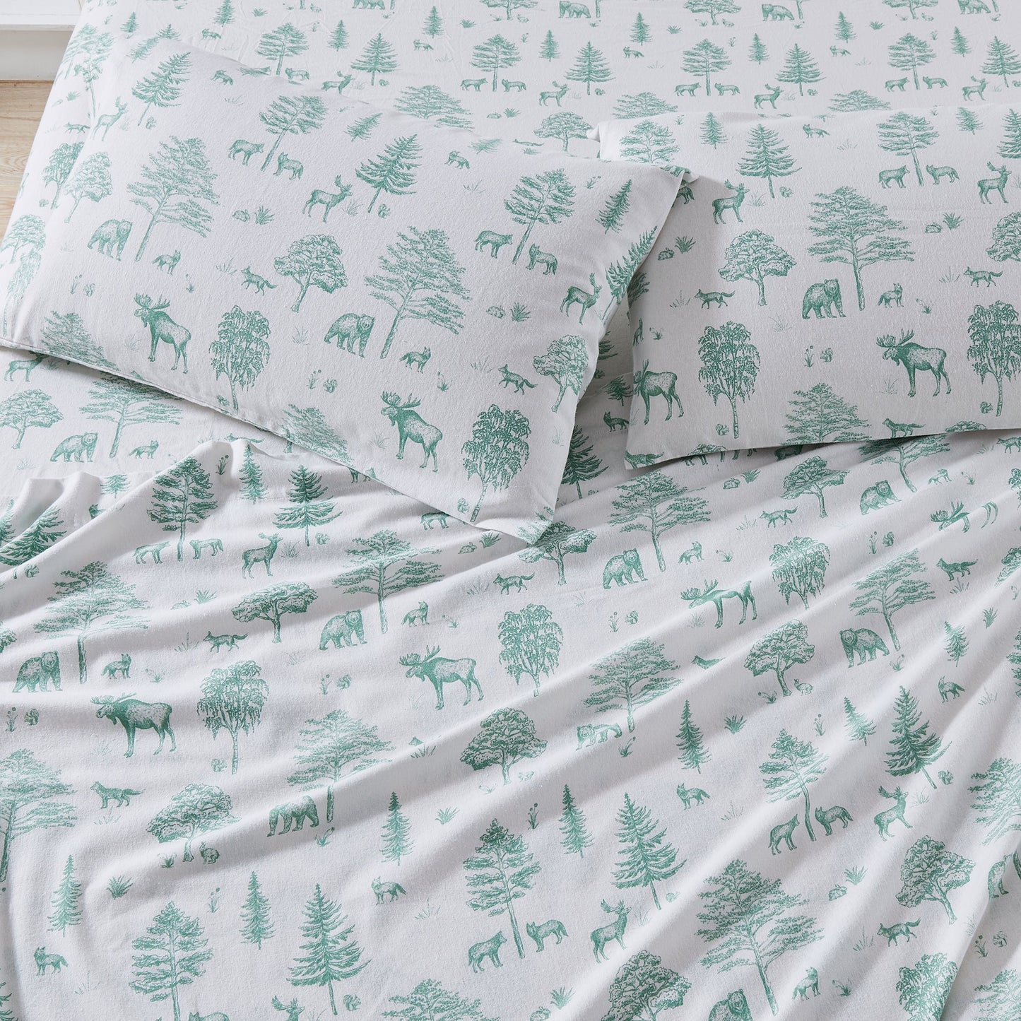 Classic Turkish Cotton Flannel Sheet and Pillow
