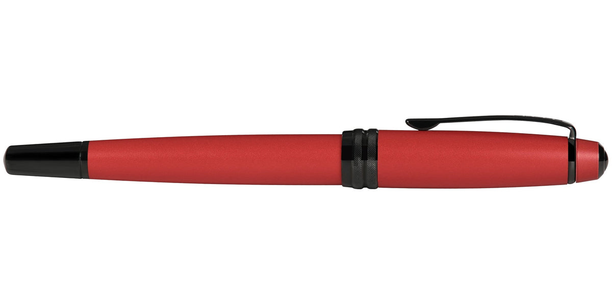 Bailey fountain pen matte red lacquer, black cap, stainless steel extra-fine nib by A.T. Cross on Tampa Home & Garden Store