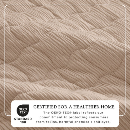 Breathable Gauze Quilt Set and Wave Stitch