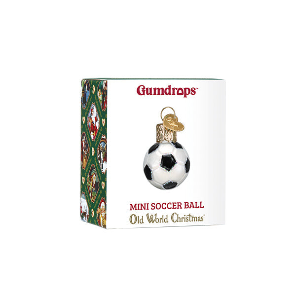 Adorno de cristal con forma de mini balón de fútbol Gumdrop