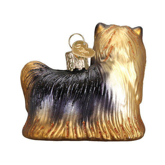 Old World Christmas Yorkie Glass Blown Ornament - Tampa Home & Garden Store
