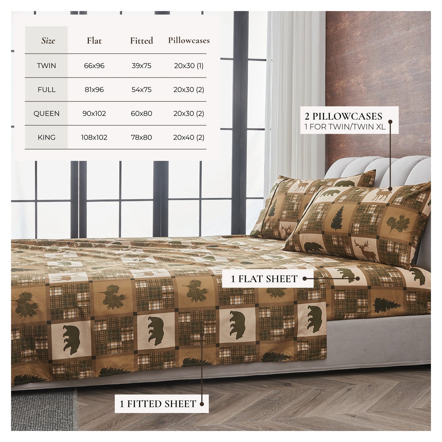 Lodge Printed Sheet Set and the Rustic Print
