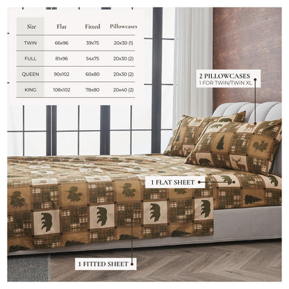 Lodge Printed Sheet Set and the Rustic Print