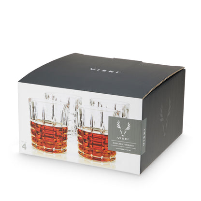 Highland Lead Free Crystal Tumbler Set of Four