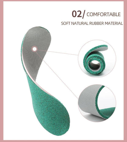 Stevvex women's sneaker insole with green textured rubber surface and gray top layer on Tampa Home & Garden Store