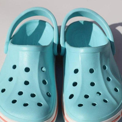 Stevvex lightweight unisex beach clogs slides turquoise perforated pair on Tampa Home & Garden Store