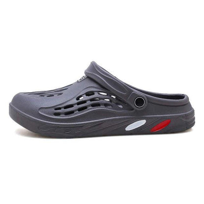 Stevvex unisex gray clog slippers with ventilation holes and cushioned sole on Tampa Home & Garden Store