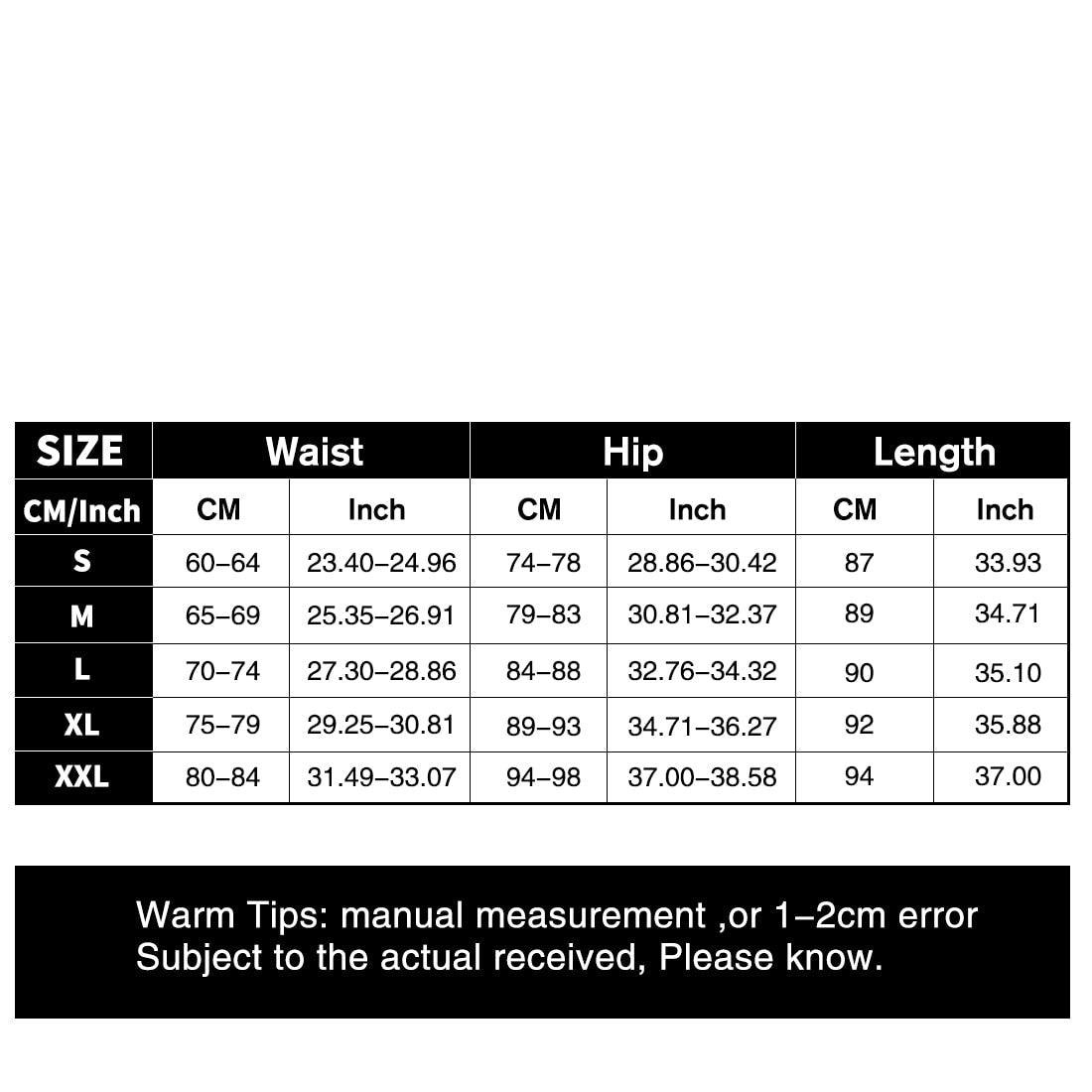 Stevvex women's leggings size chart showing waist, hip, and length for S–XXL ST75LGTTY442 on Tampa Home & Garden Store