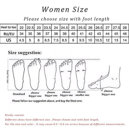 Women sneaker size chart with heel-to-toe length and US sizes 4.5–14, Stevvex ST85SH4423LGR on Tampa Home & Garden Store