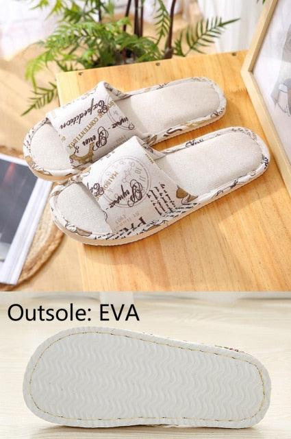 Stevvex women floral indoor slippers open toe cream cloth strap EVA outsole on Tampa Home & Garden Store