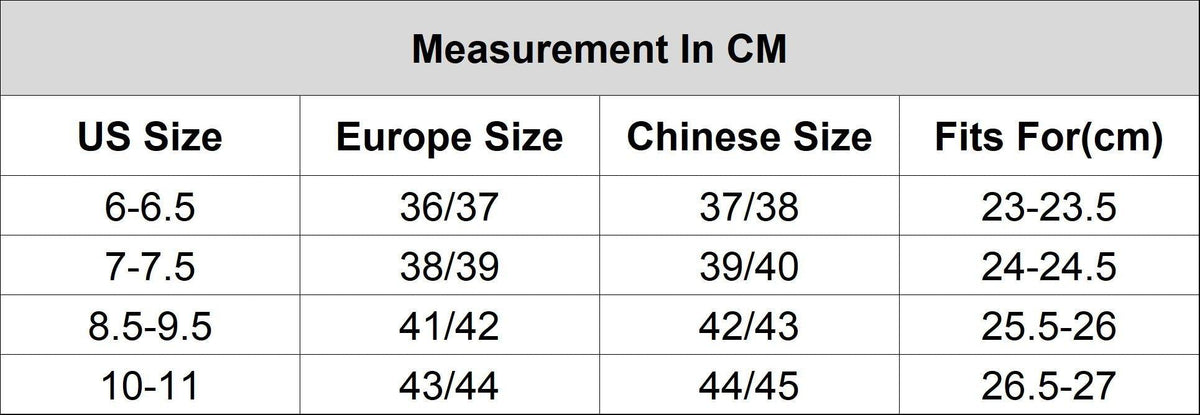 Stevvex slippers size chart: US/EU/Chinese sizes with cm fits for ST85SH6560MLL slippers on Tampa Home & Garden Store