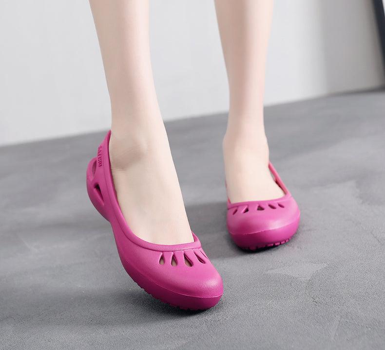 Women clogs pink with cutout ventilation and non-slip sole for indoor outdoor use Stevvex on Tampa Home & Garden Store