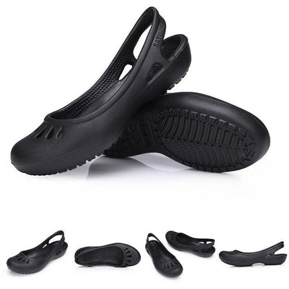Stevvex women black plastic waterproof non-slip clogs, five pairs on Tampa Home & Garden Store