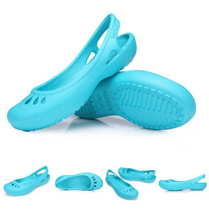 Stevvex women's blue waterproof garden clogs sandals with non-slip sole and slingback strap on Tampa Home & Garden Store