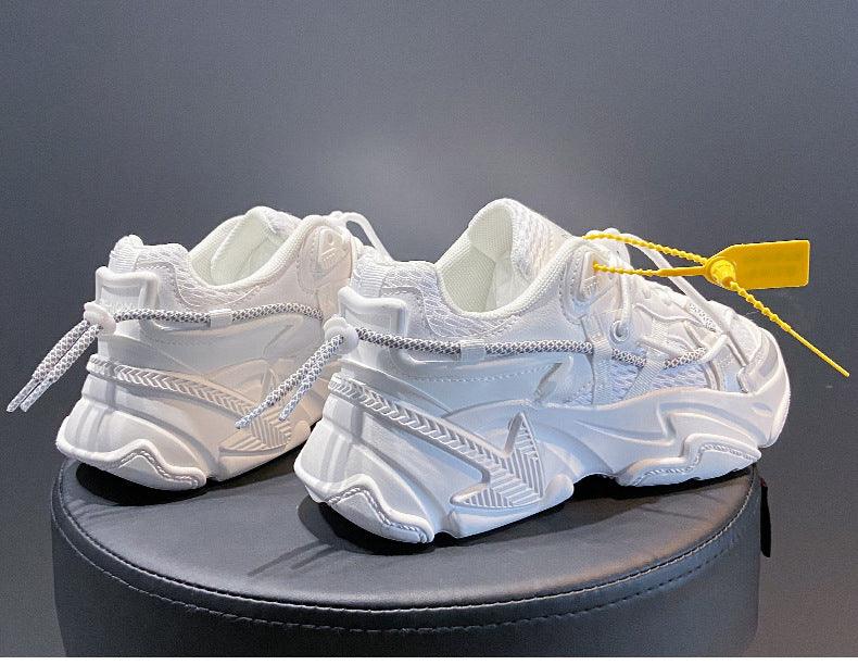 White Stevvex sneakers pair with chunky sole and leather upper on Tampa Home & Garden Store