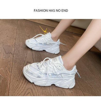 Women Stevvex sneakers white chunky casual sport shoes with thick sole on Tampa Home & Garden Store