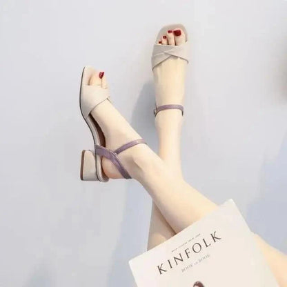 Women Sandals Stevvex lavender strap open-toe block-heel on Tampa Home & Garden Store