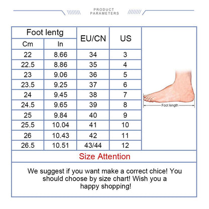 Stevvex Leopard Print Sandals size chart with foot length and EU/US sizes on Tampa Home & Garden Store