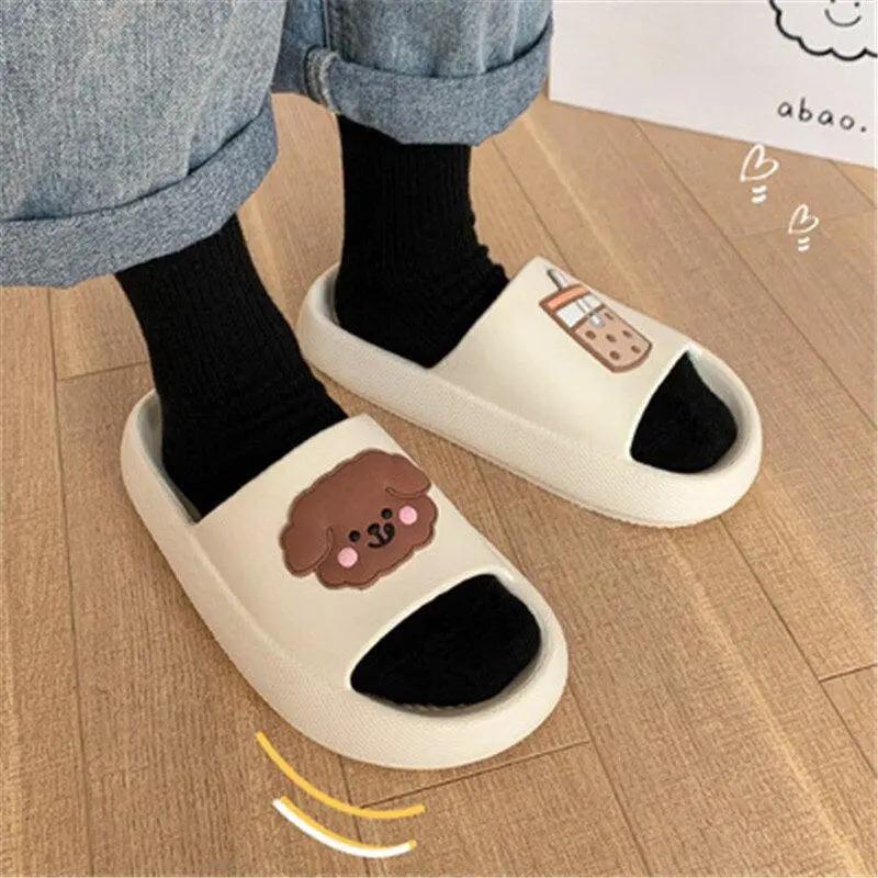 Women Open Toe Flip Flops Non Slip Slippers