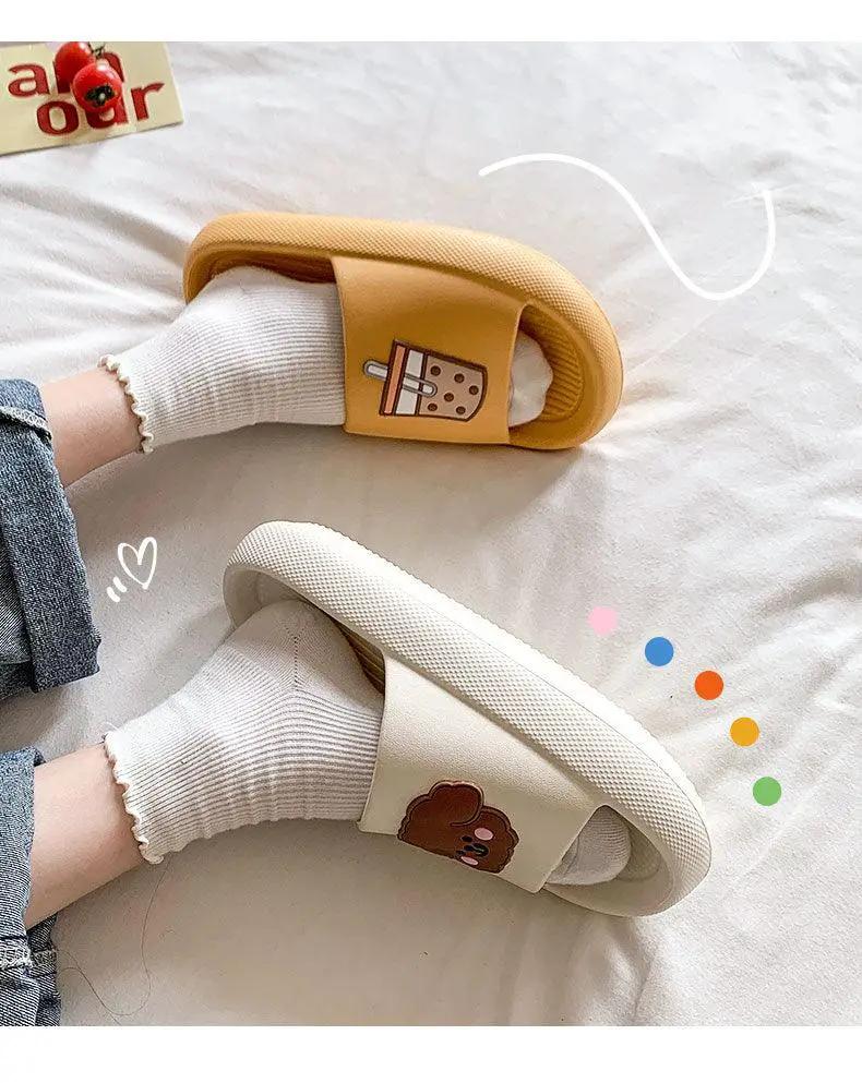 Women Open Toe Flip Flops Non Slip Slippers