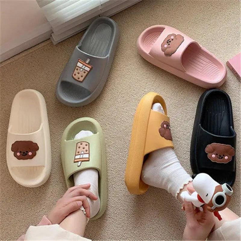 Women Open Toe Flip Flops Non Slip Slippers