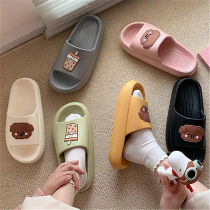 Women Open Toe Flip Flops Non Slip Slippers