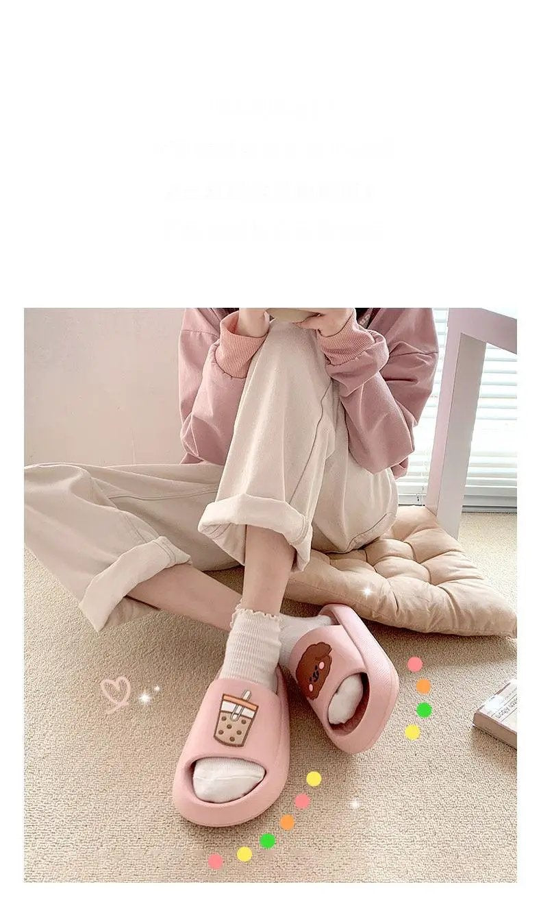 Women Open Toe Flip Flops Non Slip Slippers