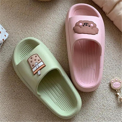 Women Open Toe Flip Flops Non Slip Slippers