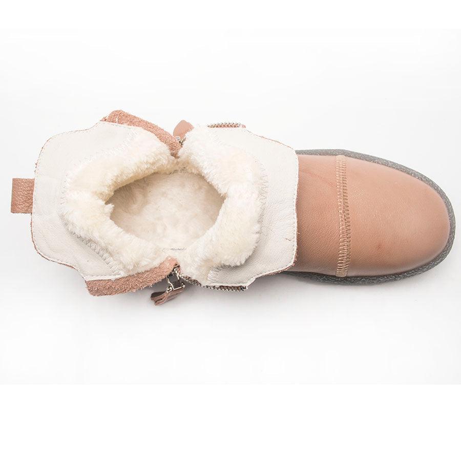 Women Leather Ankle Boots fur lining, side zipper, soft sole on Tampa Home & Garden Store