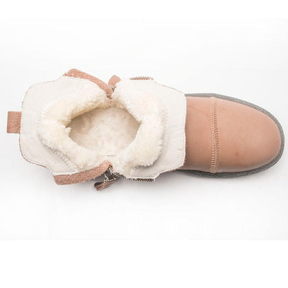 Women Leather Ankle Boots fur lining, side zipper, soft sole on Tampa Home & Garden Store
