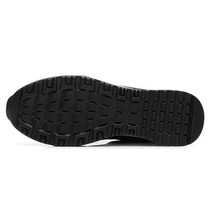 Stevvex women sneakers outsole bottom view, black rubber sole with rugged tread for walking on Tampa Home & Garden Store