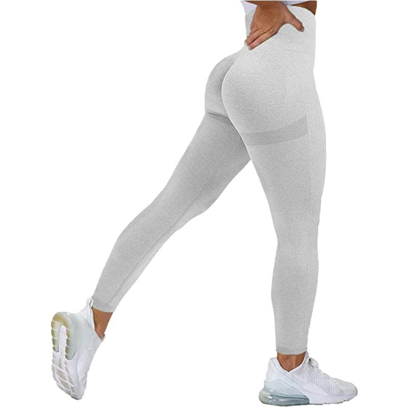 Stevvex women high waist seamless leggings for gym grey push-up yoga pants on Tampa Home & Garden Store