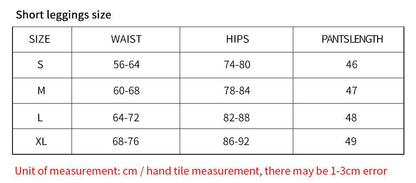 Stevvex women's leggings size chart: waist 56–64 cm, hips 74–80 cm, pants 46–49 cm S–XL on Tampa Home & Garden Store