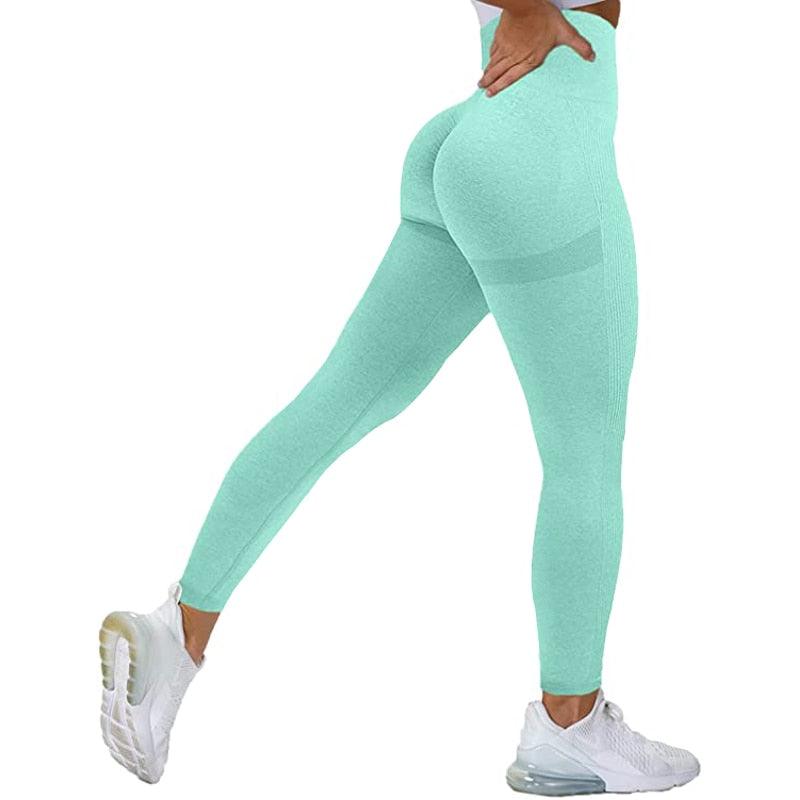 Women High Waist Leggings mint green seamless gym pants push-up workouts on Tampa Home & Garden Store