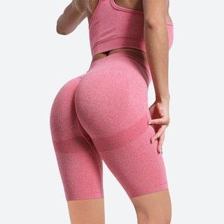 Women's high waist seamless pink workout leggings by Stevvex with lift for yoga on Tampa Home & Garden Store