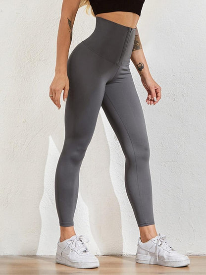 Women high-waist seamless fitness leggings in grey with push-up design for workouts full-length on Tampa Home & Garden Store