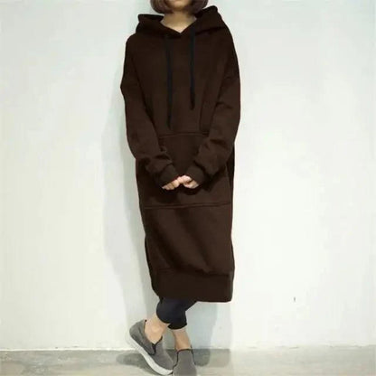 Women Long Casual Hoodie and Sweatshirt Dress