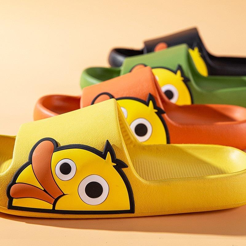Stevvex EVA duck-face slides open-toe yellow slippers with cartoon beak set of 5 colorways on Tampa Home & Garden Store