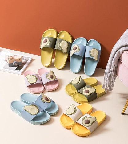Casual Soft Avocado Flip Flops by Stevvex in pastel colors with avocado strap on Tampa Home & Garden Store