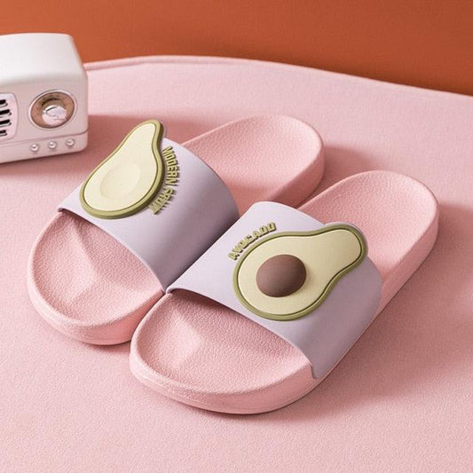 Casual Avocado Flip Flops pink straps avocado Stevvex sandals on Tampa Home & Garden Store