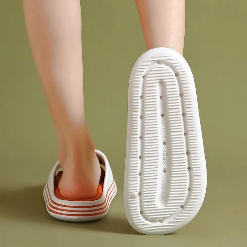 Women EVA open-toe slippers with white sole, non-slip pool slides on Tampa Home & Garden Store