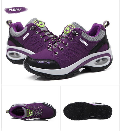 Stevvex purple women running athletic sneakers with mesh upper and cushion platform lace-up on Tampa Home & Garden Store