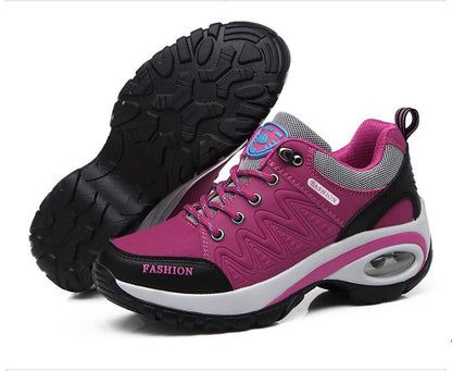 Stevvex women pink mesh athletic sneakers with air cushion heel and rugged outsole on Tampa Home & Garden Store