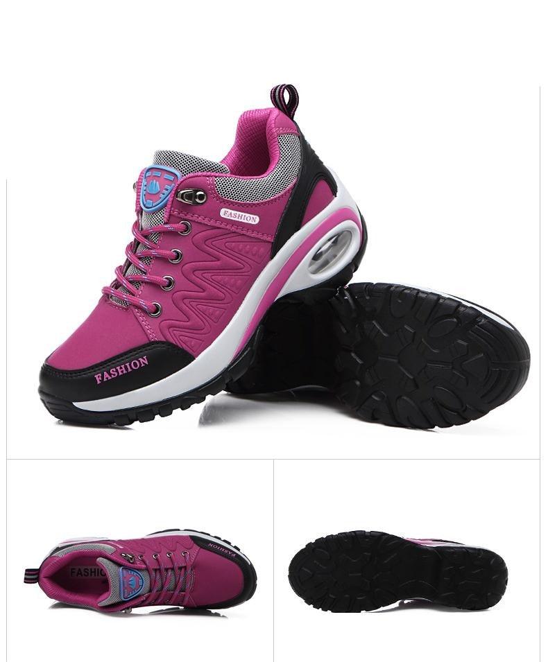 Stevvex women's athletic sneakers pink mesh upper with air cushion sole and black outsole on Tampa Home & Garden Store