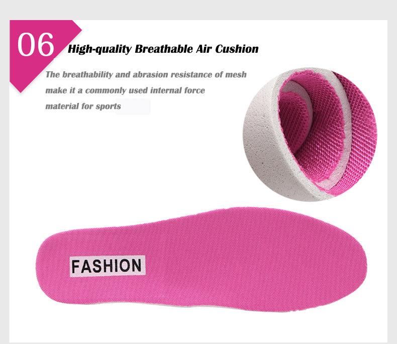 Stevvex women lace-up athletic sneakers with pink breathable mesh insole and air cushion sole on Tampa Home & Garden Store
