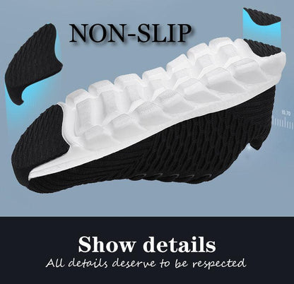 Stevvex women's running sneakers with breathable mesh, white midsole and black outsole on Tampa Home & Garden Store