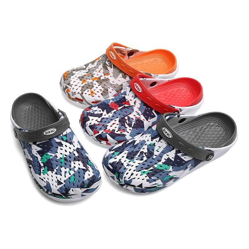 Stevvex women's casual clogs camo pattern, breathable lightweight slip-ons in 4 colorways on Tampa Home & Garden Store
