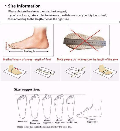Women's casual clogs sandals size guide infographic with foot-length diagrams for Stevvex slippers on Tampa Home & Garden Store