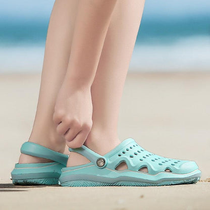 Women's Stevvex breathable aqua teal clogs with perforated upper on Tampa Home & Garden Store