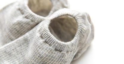 Stevvex women's cotton invisible no-show footie socks grey solid, non-slip silicone ankle socks on Tampa Home & Garden Store